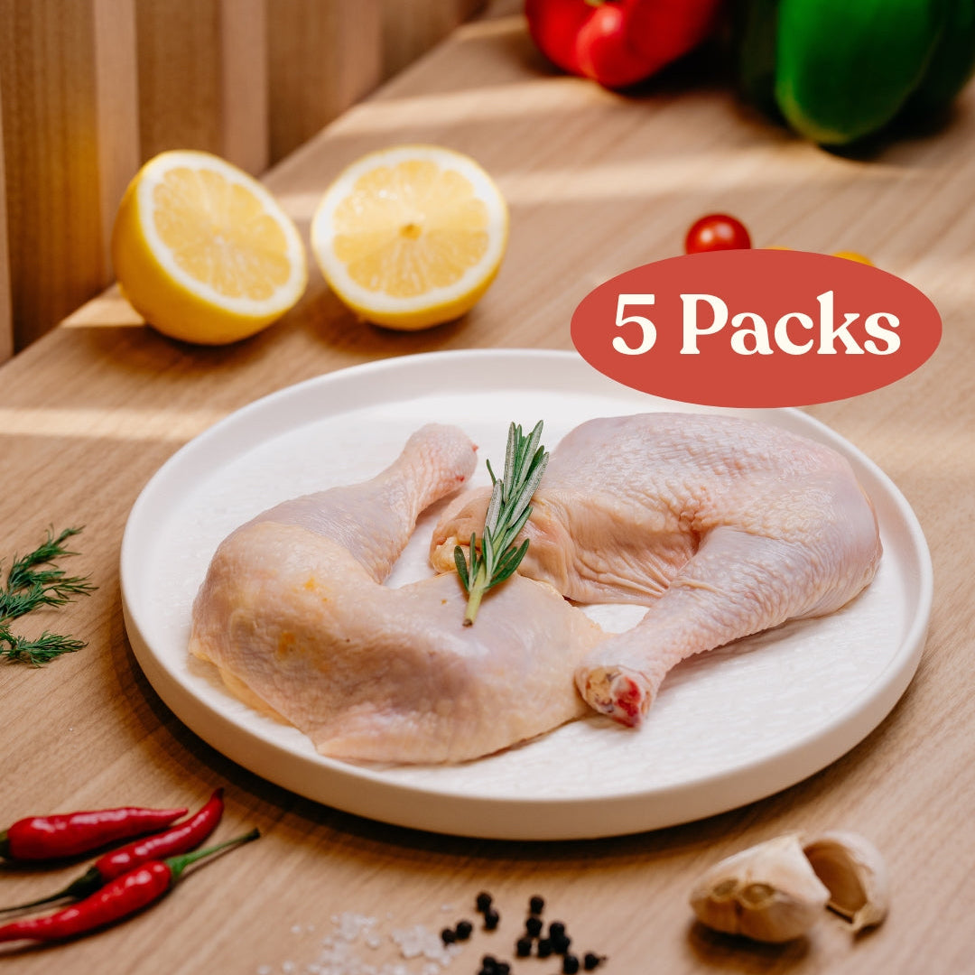 GG French Poulet Leg Bundle, five packs of bone-in free-range chicken legs
